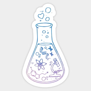 Copy of Science Glass Flask Biotech Microbiology Lab Sticker